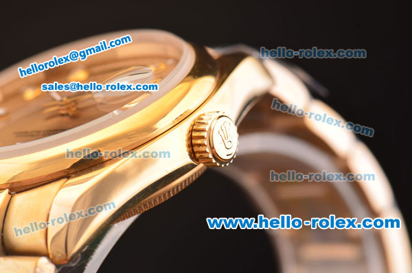 Rolex Day-Date Oyster Perpetual Automatic Full Gold with Diamond Marking - Click Image to Close